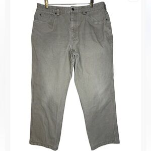 Duluth Trading Co Khaki Fire Hose Canvas 5-Pocket Work Pants Men's 38W 30L